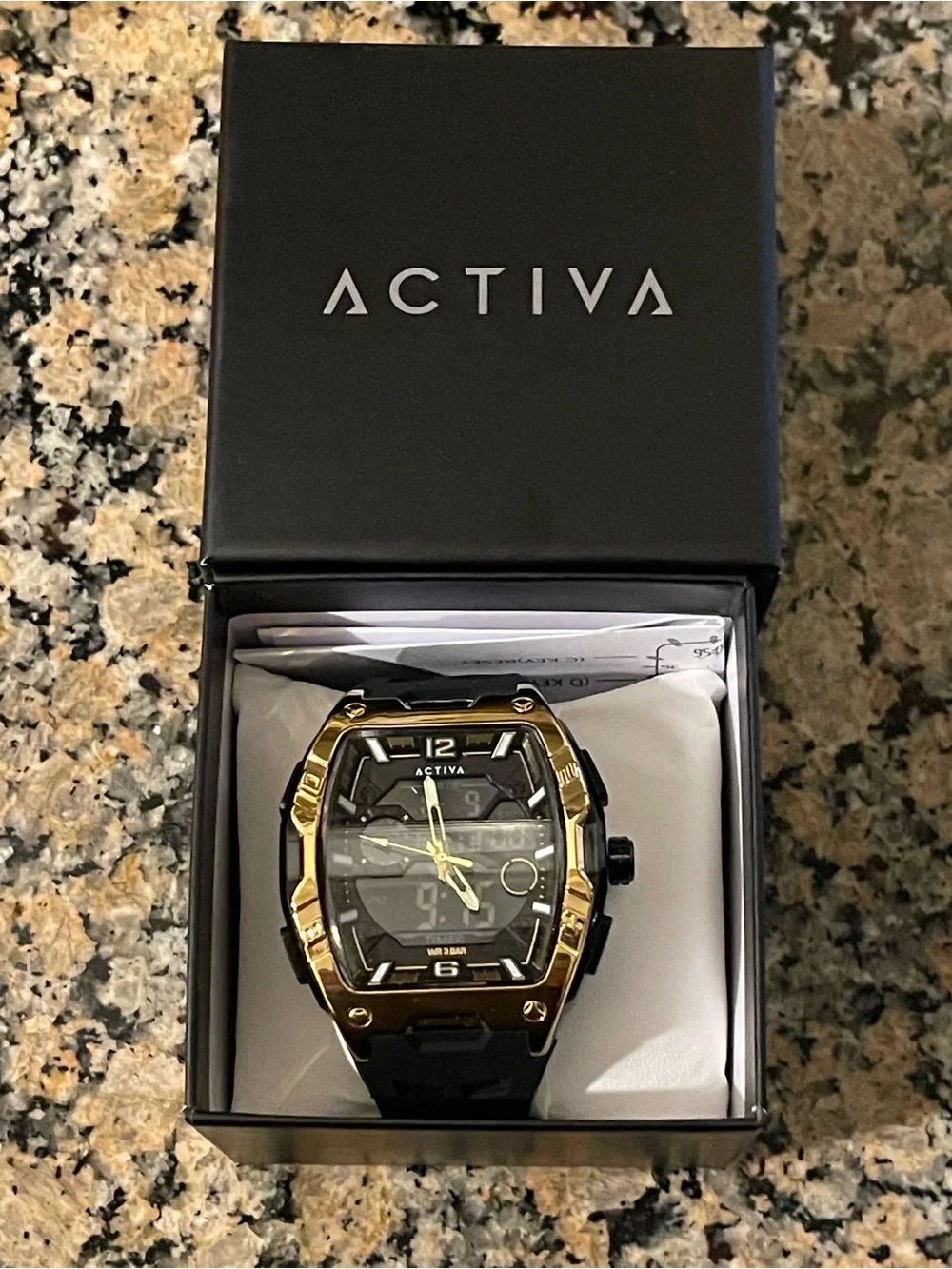 Actival Venzis X Invicta Digital Men's Watch - 50mm. Black & Gold